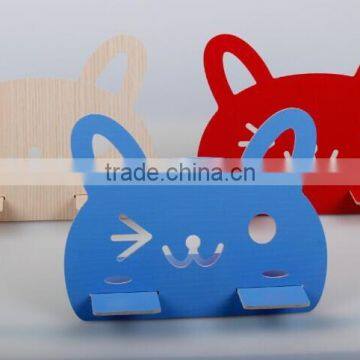 DIY Wooden Lovely Cat Mobile Phone Support Mount Holder General Lazy Mobile Phone Bracket