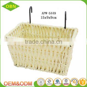 Hot Sale Colorful Paper Twine Woven Kids Bike Basket Bicycle Front Basket photo-4