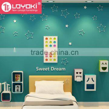 2016 New Arrival MDF Wood Star Shape Kids Room Wall Sticker 3D Home Decoration photo-4