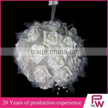 import china products artificial rose balls for wedding decoration