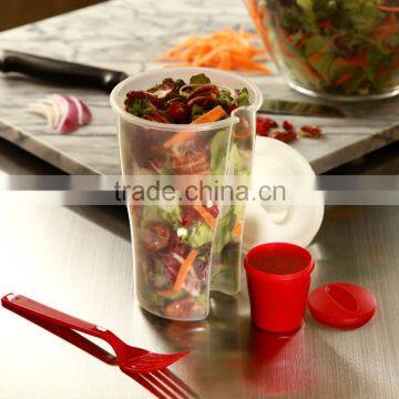 Salad Bottle Wholesale,salad Cup With Fork, Plastic Transparent Salad Shaker photo-3