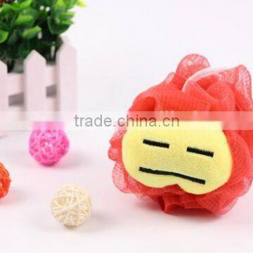Novelty Cartoon Expression Baby Bath Sponge Shower Ball Wholesale Bath Sponge Shower Puff photo-4