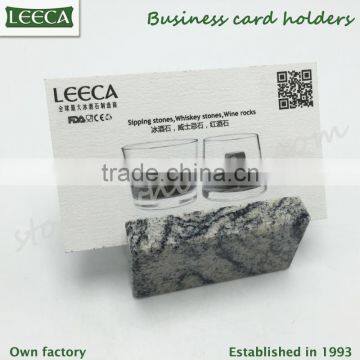 Business name holder natural granite stone office stationery set business gifts