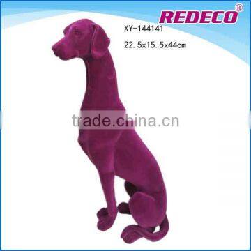 Resin flocked dog crafts