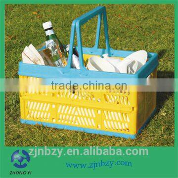 2017 best Convenient vegetables folding plastic shipping basket