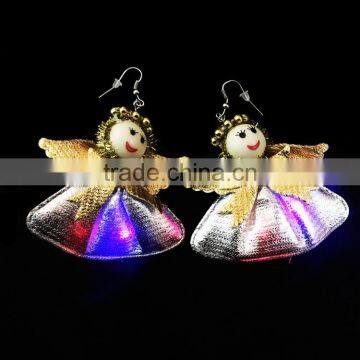 Christmas Angle Lighted Battery Children Earrings photo-3
