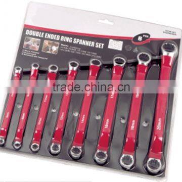 8 pcs double offset ring spanner set / Double box end wrench set