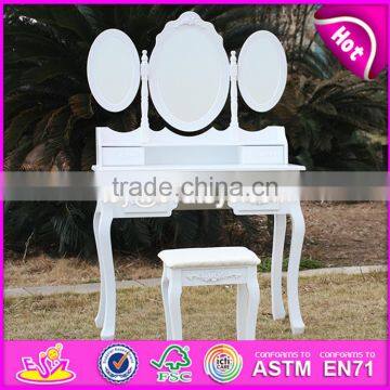 2017 New Design Youth White Folding Wooden Dressing Table W08H076 photo-4
