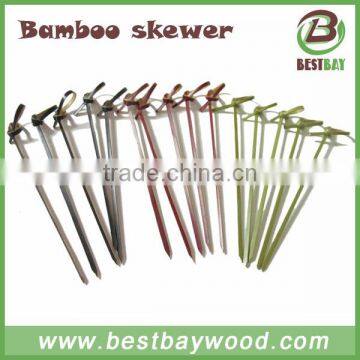 Bamboo Knot Skewer Green,black,red Color photo-5