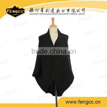 2016 new fashion pure cashmere women knit ponchos