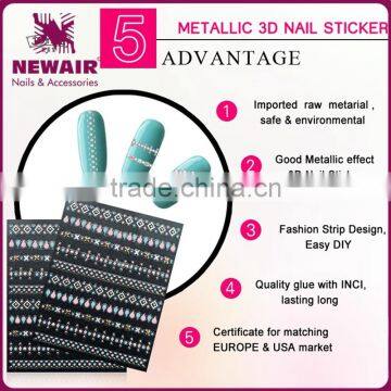 New Air 3D Metallic Gold And Silver Nail Stickers photo-6