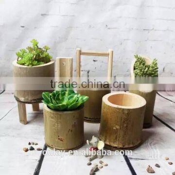 Unique Beautiful Home & Garden Decoration Nature Green Bamboo Flower Vase photo-2