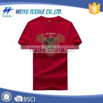 printing softtextile cotton round collar tshirt design