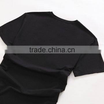 Custom Factory Black Printing Plain Men Cotton t Shirt photo-5