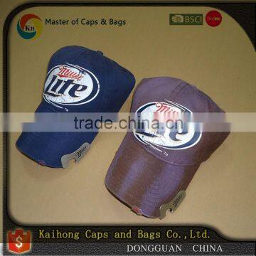 custom beer bottle opener hat with 3D embroidery logo