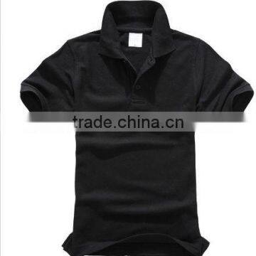 100% COTTON MENS BASIC BLANK BlACK POLO SHIRT