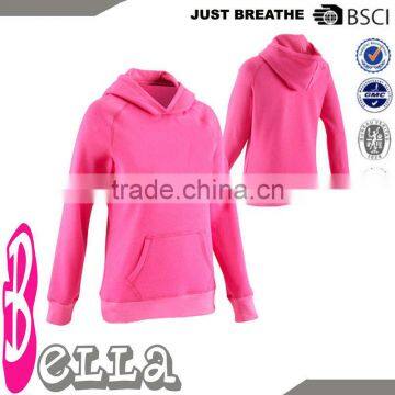 custom wholesale 100% fleece pink and stylish girls hoodie