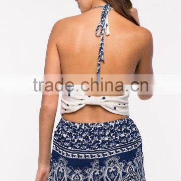 Hot Sale Boho Border Elegant Smocked Romper Whoelsale photo-5