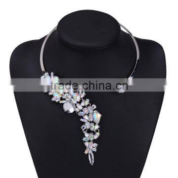 Bohemian Luxury Crystal Beads Cuff Collar Choker Necklace Women Multicolored Wedding Maxi Statement Jewelry photo-2