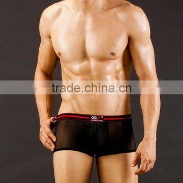 Custom Men's Sey Ultra-thin Boer Shorts Transparent Mesh Boers Breathable Gay Men Underwear photo-4