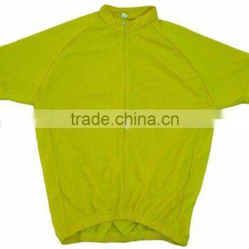 Quality Yellow Custom Design Short Sleeve Cycling Jersey