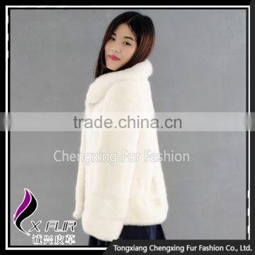 CX-G-A-96 Wholesale Stylish Cheap Winter Wear Real Mink Fur Coat Women photo-4