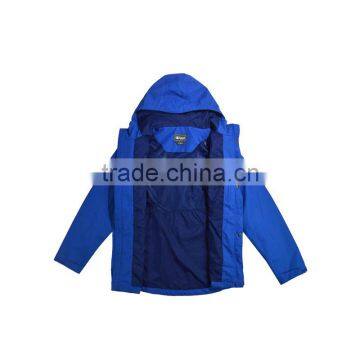 Fashion Men's Windbreaker Warm Blue Jacket With Hood photo-2