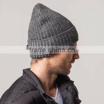 Leisure Design Mens Solid Grey Color Winter Knitted Dobby Hats And Cap photo-6