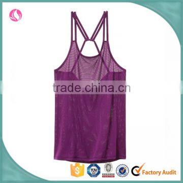 China Sport Apparel Wholesale Women Yoga Fitness Sports Wear Top Plain Camisole