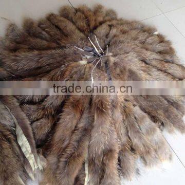 BBG-H-8 High Quality Customized Type Dyed Raccoon Fur Trim for Hood or Collar photo-5