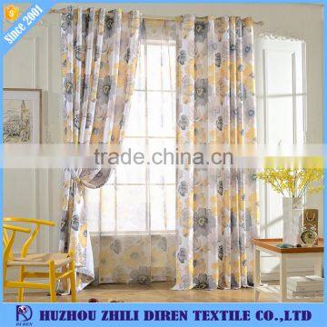 Cheap Floral Printed Oriental Curtains Fabric