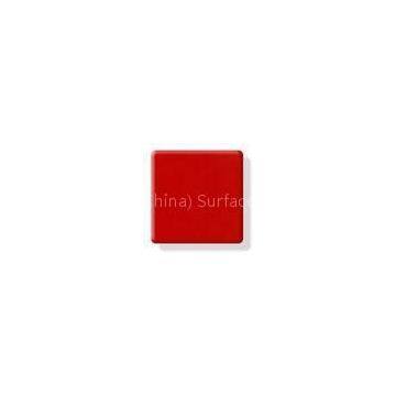 Acid Resistant Artificial Red Polished Composite Acrylic Solid Surface Stone Slabs