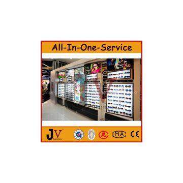 Wooden and Glass Sunglass Display Cabinet Customized