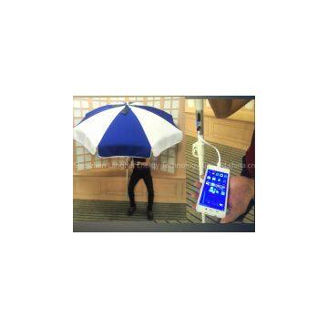 Solar Energy Product Sun Umbrella with Solar Panels Charger for iPhone etc. Bar Umbrella 01-00