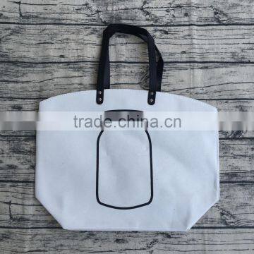 wholesale milk bottle canvas cotton totes bag for moms travel tote bag