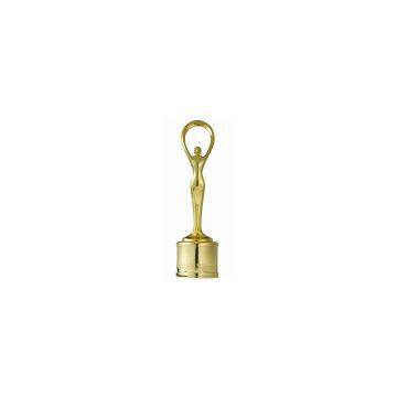 Diecast Metal Trophy with Dancing Girl