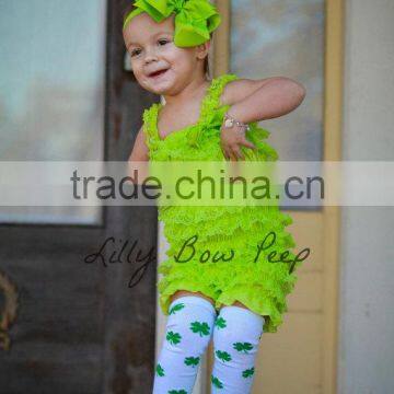 wholesale St. Patrick's Day leg warmer, baby cotton leg warmers, four-leaf clover leg warmer MC6012203