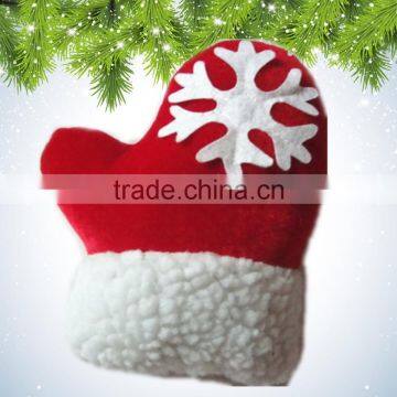 Hot selling Christmas Decoration Gloves Shape Plush Pet Toy