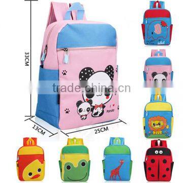 PU cartoon animal pattern children school bag