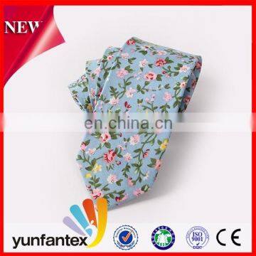 2017 printed 100 cotton neckties with floral design for women