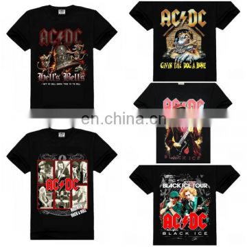 Excellent quality custom design 100%cotton men's rock band t-shirt