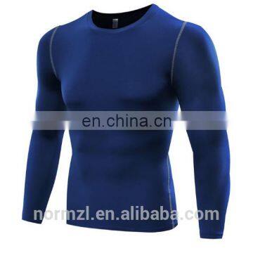 Breathable high quality long sleeve mens compression wear
