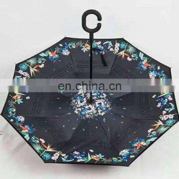 Windproof Opposite Open And Close Rverse Inside Out Car Inverted Umbrella