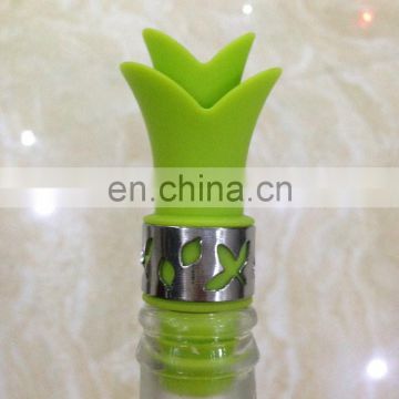 High quality Advertised Gift Reusable Silicone Cap Seal Wine Stopper