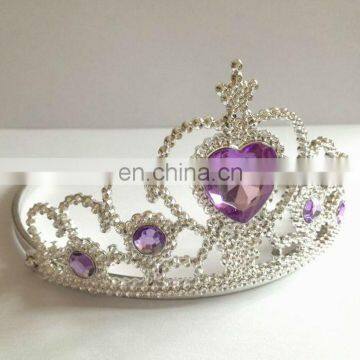 HBN-1447P Plastic costume tiara crown 6colors