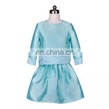 round neck dreamlike girls casual two-piece suit with cute puffy design