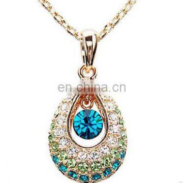 BH60 Fashion creativ Jewelry Colorful crystal Plated Short Design Collarbone Necklace Women Accessories Austrian Crystal Pendant