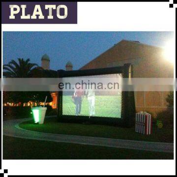 24*13.5ft inflatable Frame Rear projection screen surface Movie Screen