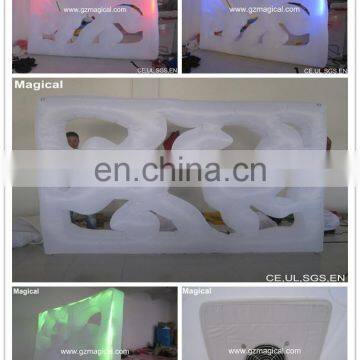 customized removable LED light inflatable air wall divider decoration