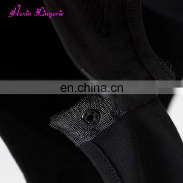 Black Zipper v Neck Plus Size Romper Short Womens Jumpsuits Sexy Bodycon photo-6